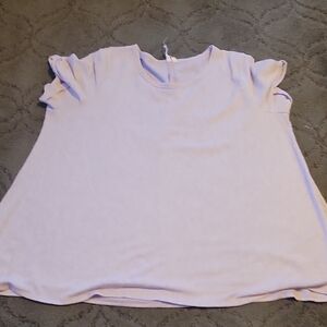 Cable & Gauge Pastel Lavender Short Sleeve Top